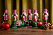 Alpha Kappa Alpha Sorority Mini Nutcracker Ornament Set (6 Pieces)
